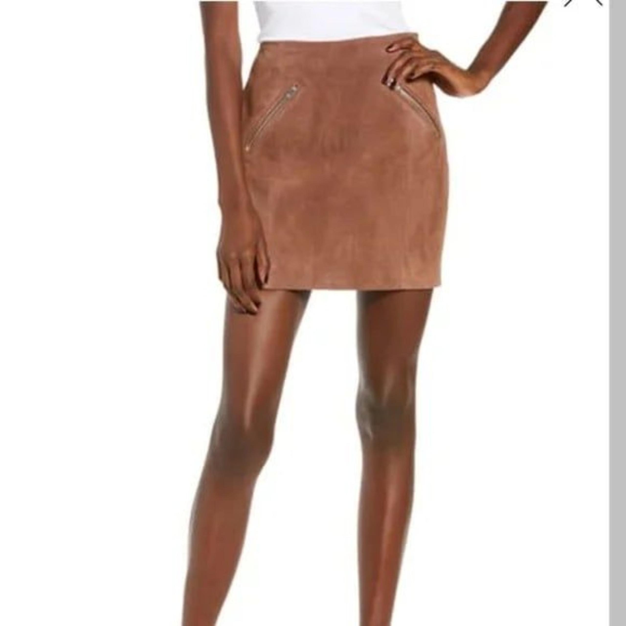 Blank NYC Women's Brown Leather Skirt sz 26