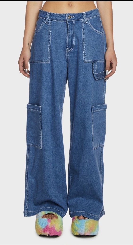 Dolls Kill Delia's Wide Leg Jeans NWT