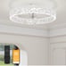 Modern Ceiling Fans with Lights and Remote, 19.7in Low Profile Ceiling Fan Flush