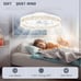 Modern Ceiling Fans with Lights and Remote, 19.7in Low Profile Ceiling Fan Flush