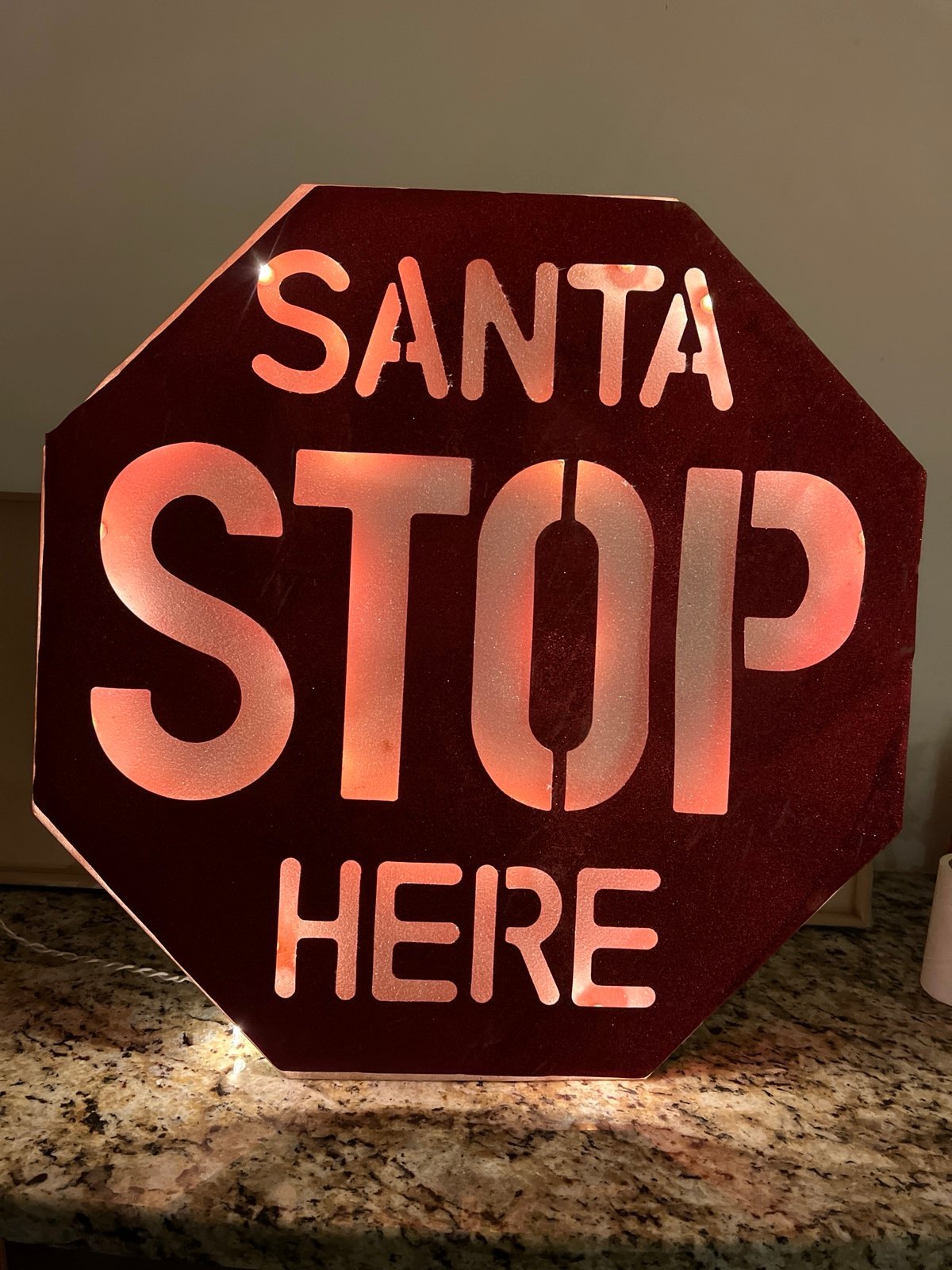 Santa Stop Here yard/wall decor