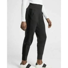 Athleta Venice Velvet Stripe Jogger Pants Sz S black