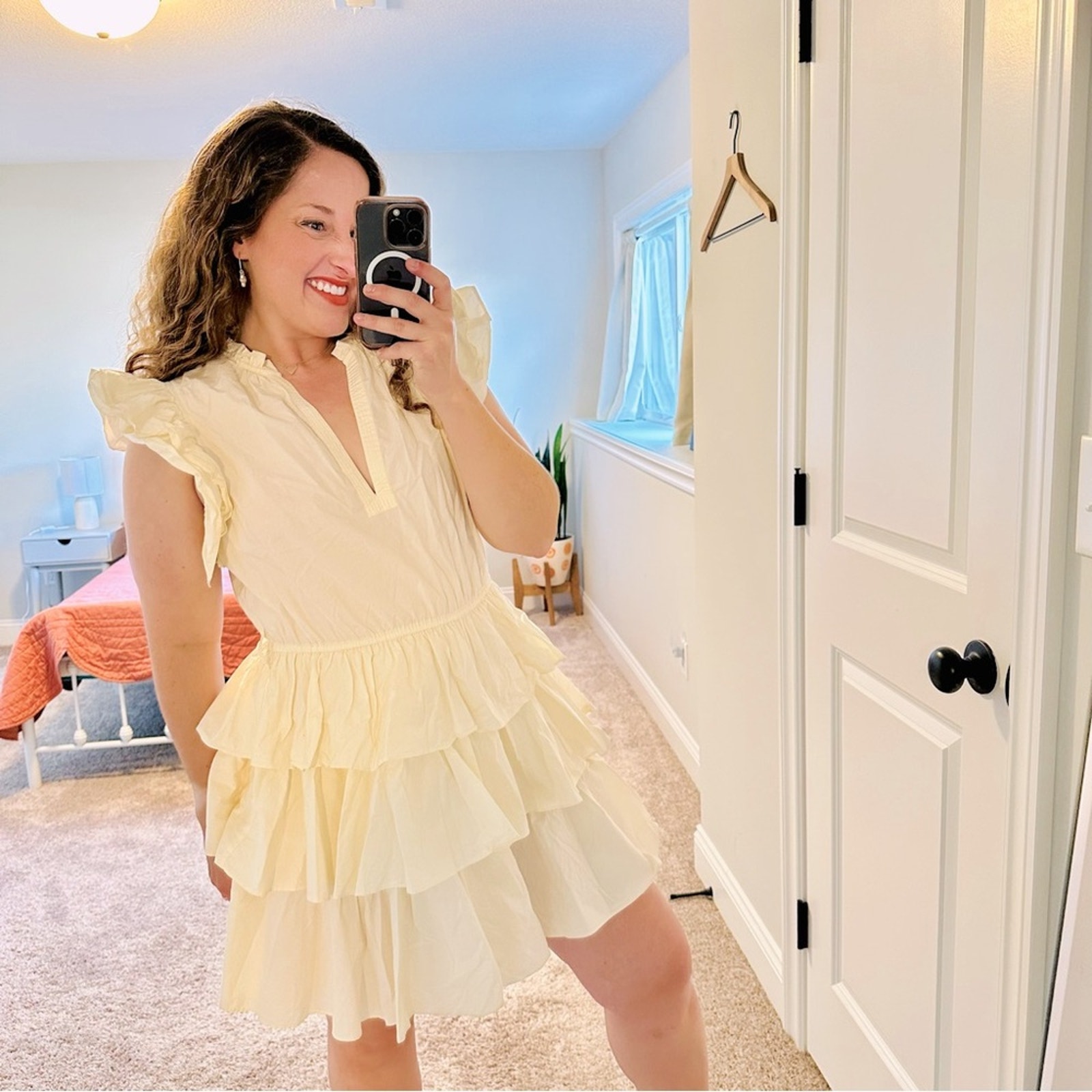 Ulla Johnson Cream Ruffled Tiered Cotton Mini Dress 10