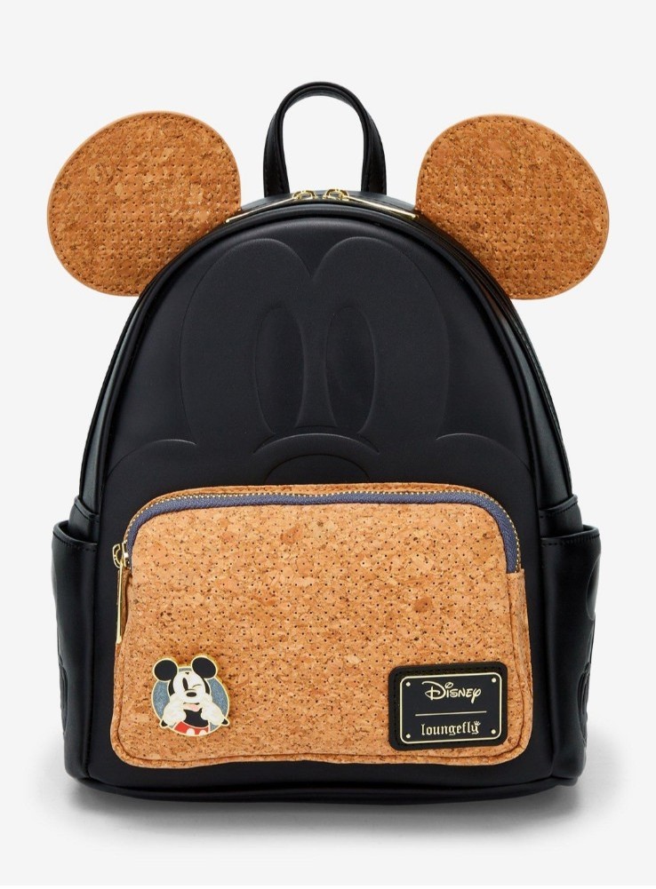 Loungefly Disney Mickey Mouse cork ears pins display mini backpack