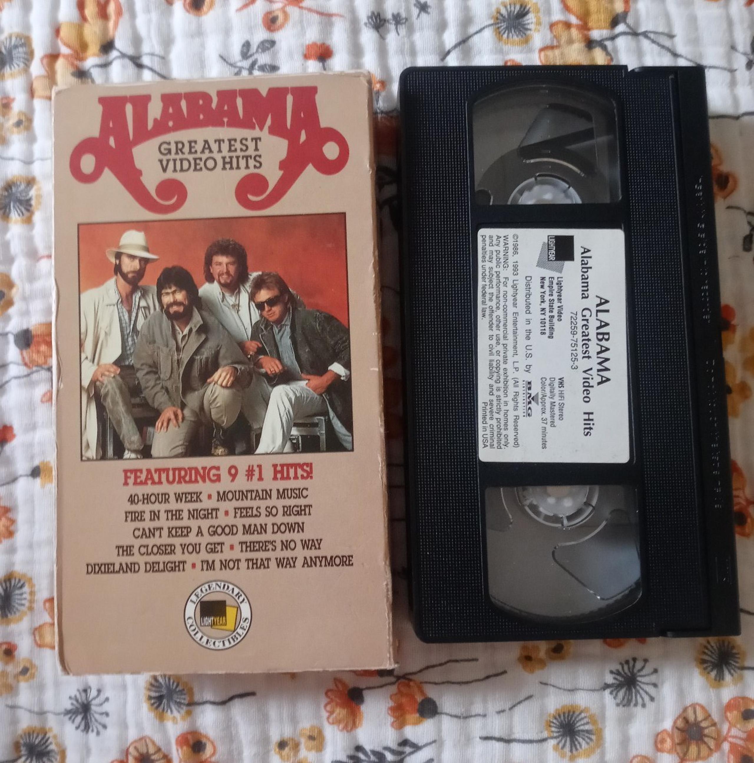 1993 Alabama Greatest Video Hits VHS