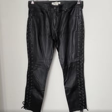 Isabel Marant pour H&M Lace Up Napa Lamb Leather Trousers Pants 38 8