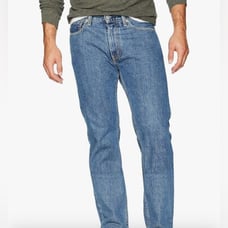 Levi's Men's 505 Straight Fit Jeans Blue Size 38x29 Stone Wash Denim