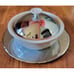 Everedy Company Ceramic Atomic White Casserole Chrome Lid & Serving Plate 9740