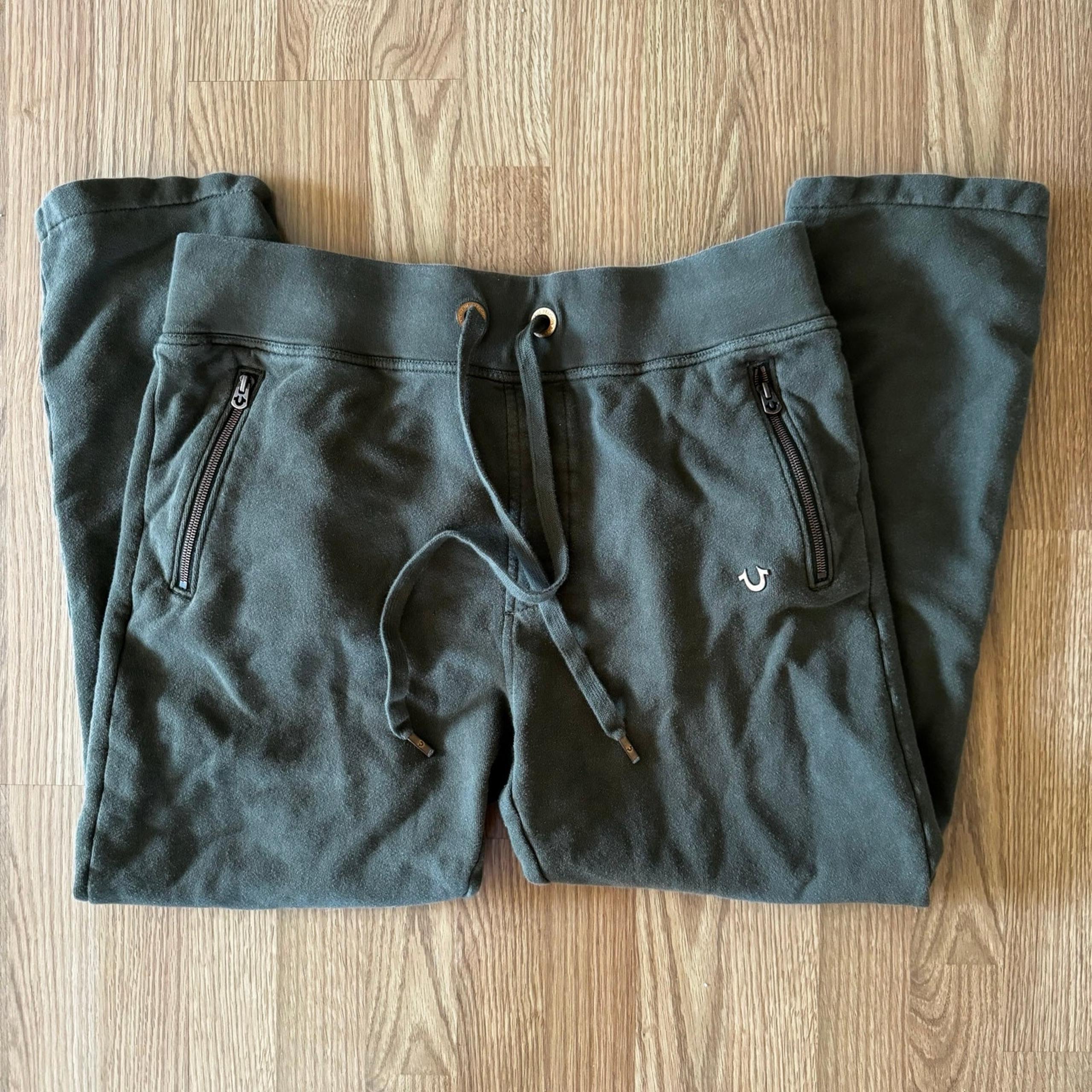 True Religion Green Straight Leg Sweatpants XL