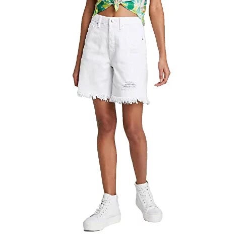 Wild Fable White High Rise Bermuda Shorts, 0/25