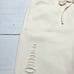 ALO Yoga Ripped Distressed Sweatpants Cream Chewed Hem Drawstring Waist Small