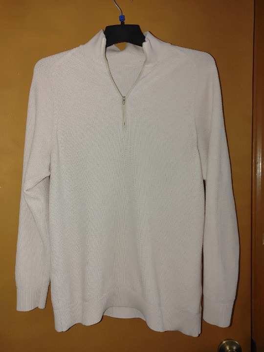 LULULEMON Men's Long Sleeves 1/4 Zip Strait Hem Knit Polo Sweater Size L Used