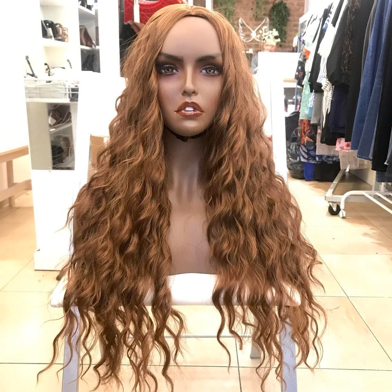 Human hair blend loose Wave wig