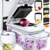All-in-1 Vegetable Chopper, Mandoline Slicer & Cheese Grater |Multi Blade & More