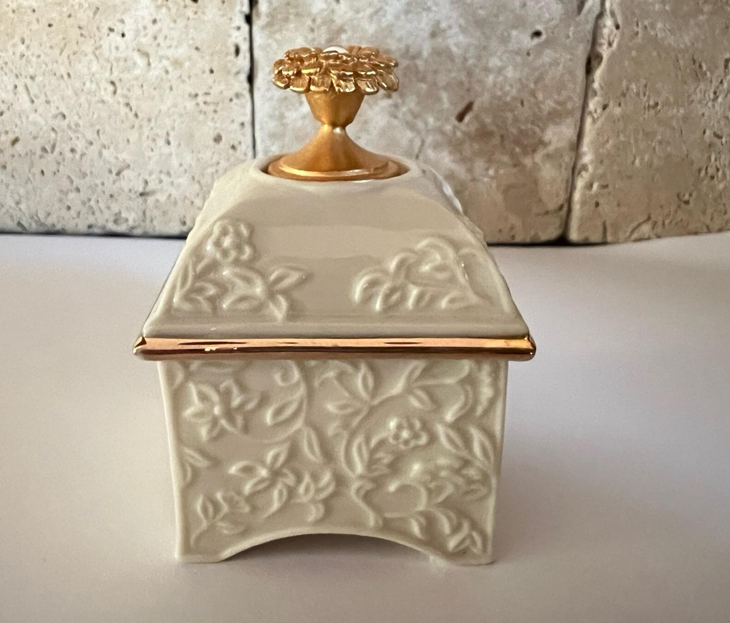 Lenox October trinket box-opal