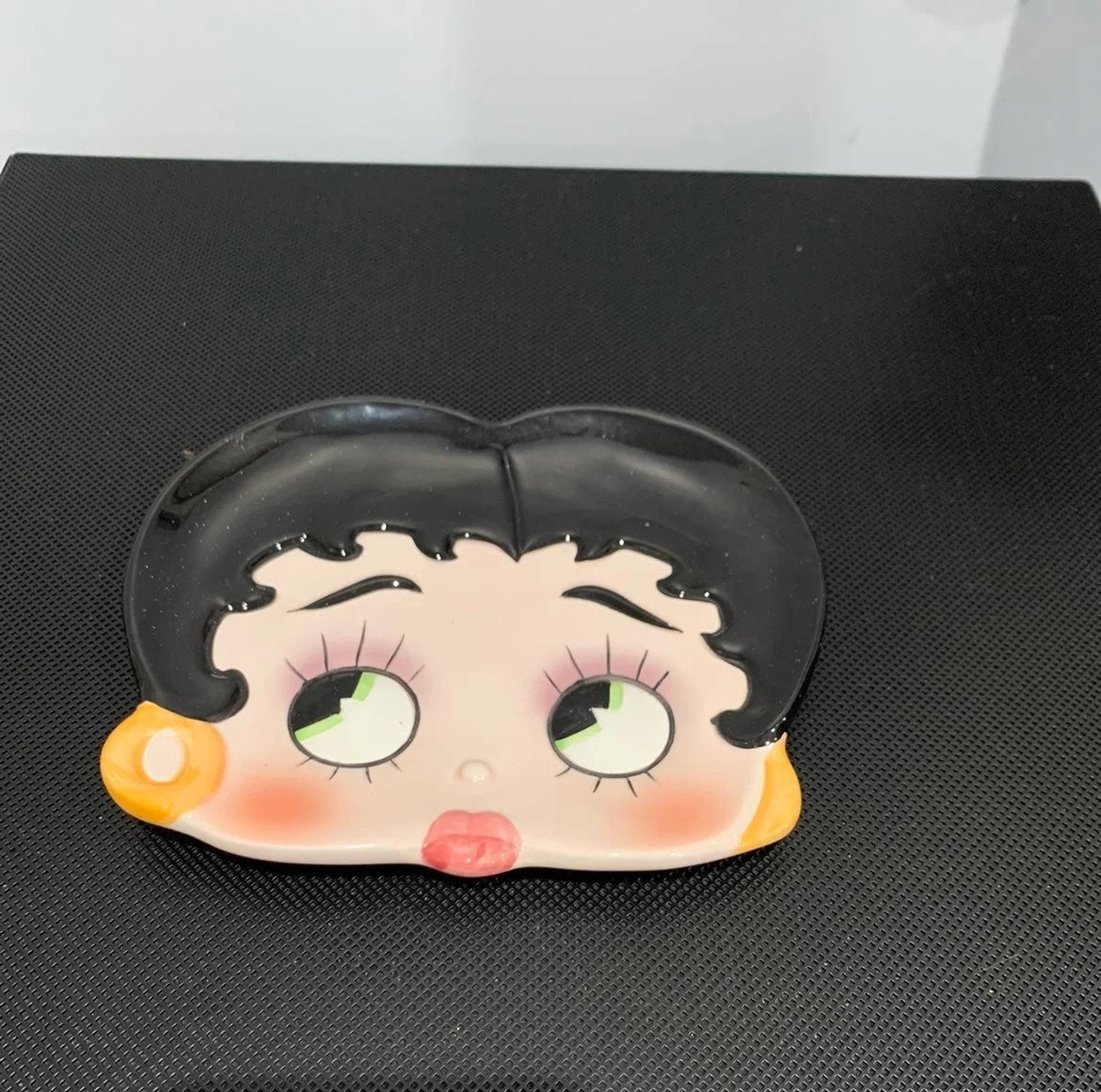Vintage Betty Boop Face Ceramic Plate