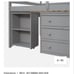 4 piece FULL size bed frame loft style set