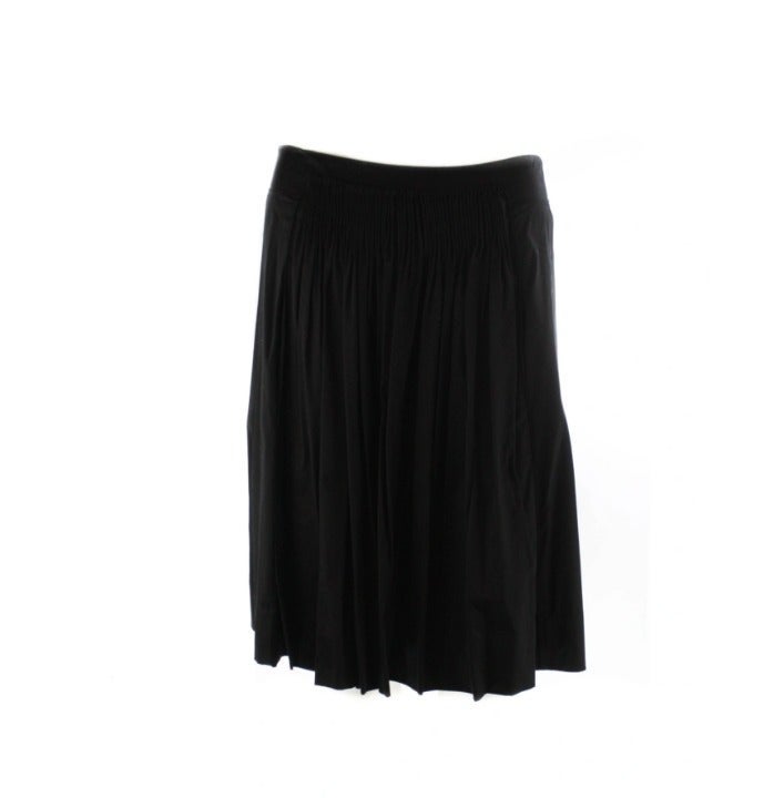 ELIE TAHARI Front Only Pleated Black Skirt Size 10