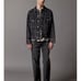 BDG Urban Outfitters black relaxed denim trucker jacket size XL in EUC