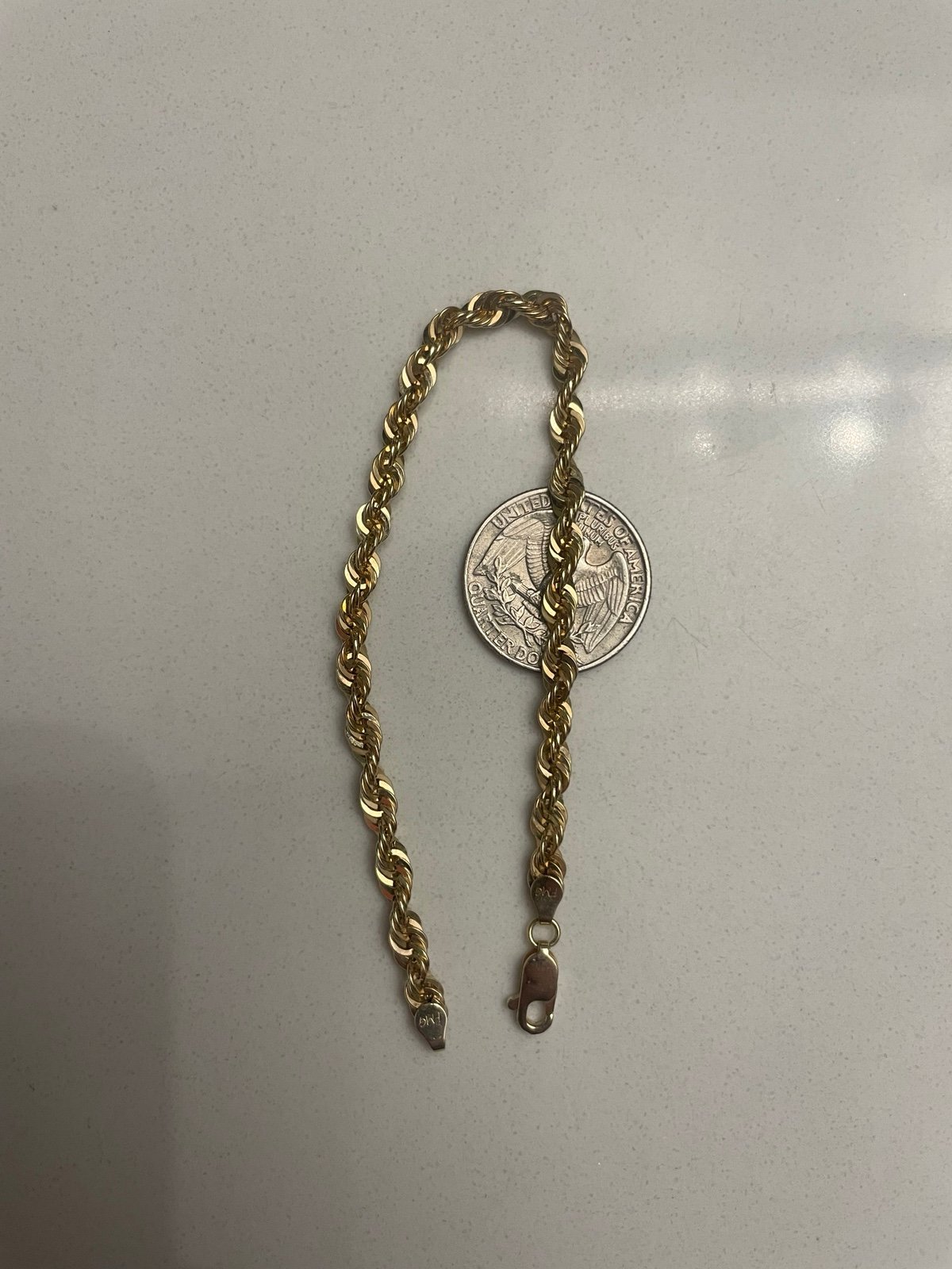 10kt gold rope bracelet