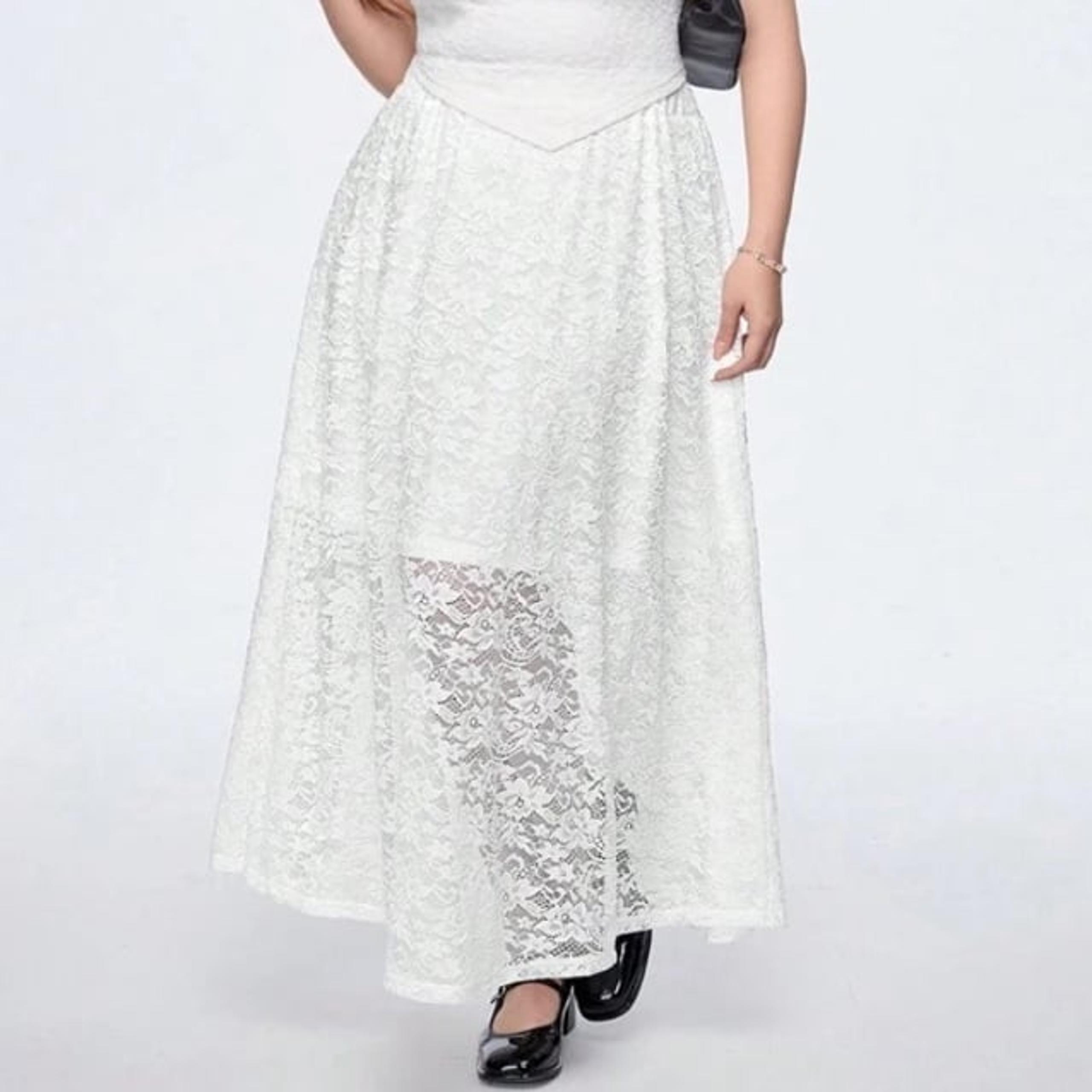 White Lace Maxi Skirt