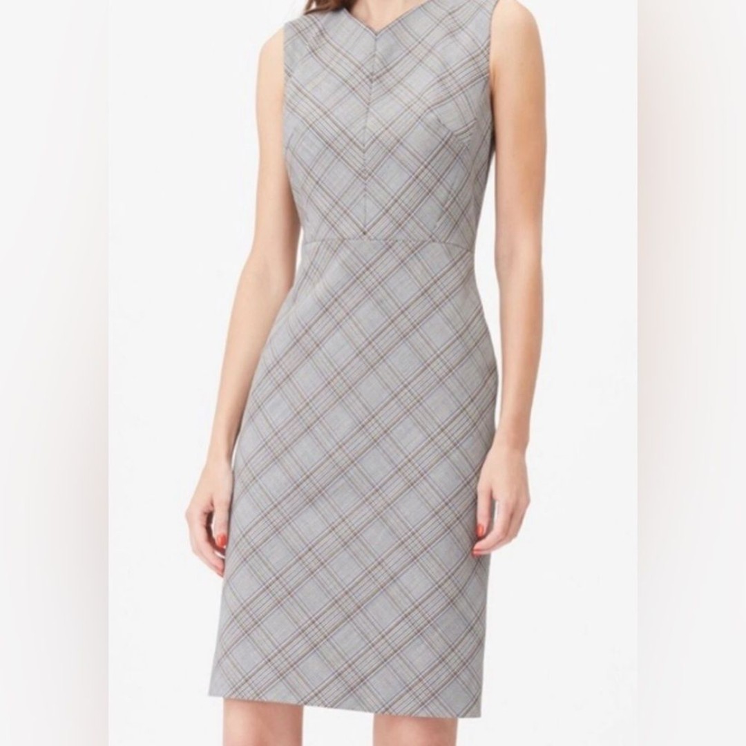 Tailored Rebecca Taylor Wool Plaid Dress Size 6
