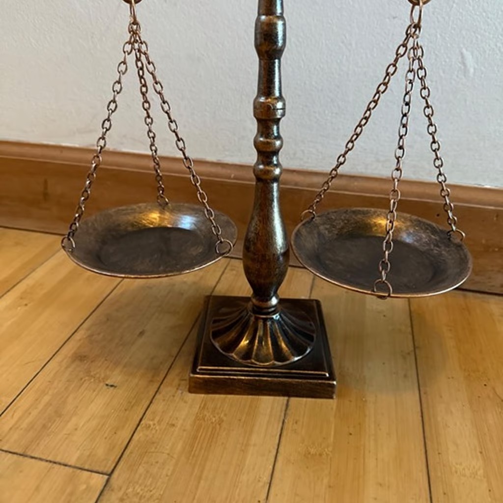 Vintage Style Metal Libra Jewelry Display Tray