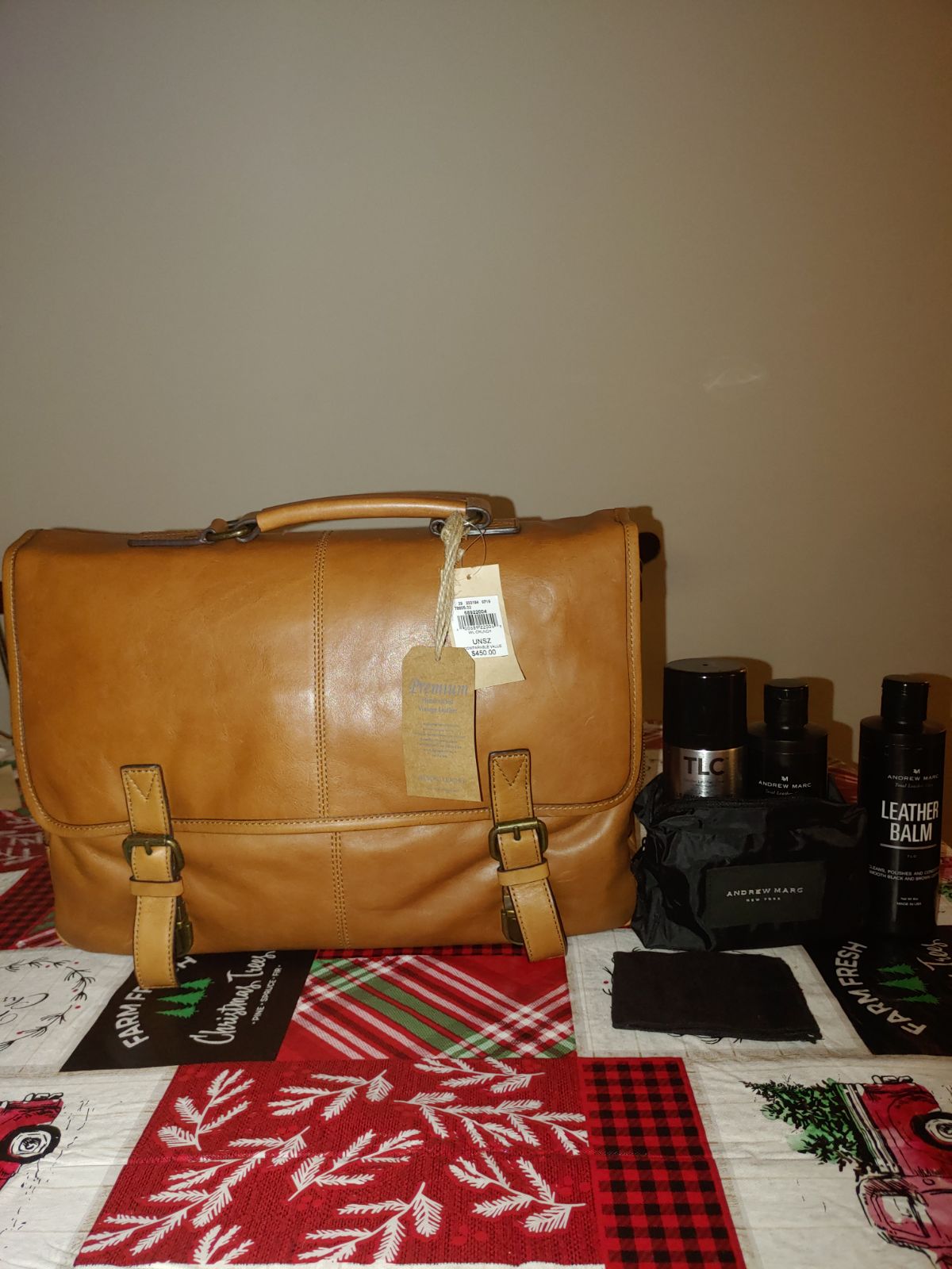 Genuine leather brief case