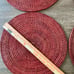 Set of 4 round wicker rattan placemats D 16 “