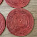 Set of 4 round wicker rattan placemats D 16 “