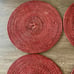 Set of 4 round wicker rattan placemats D 16 “