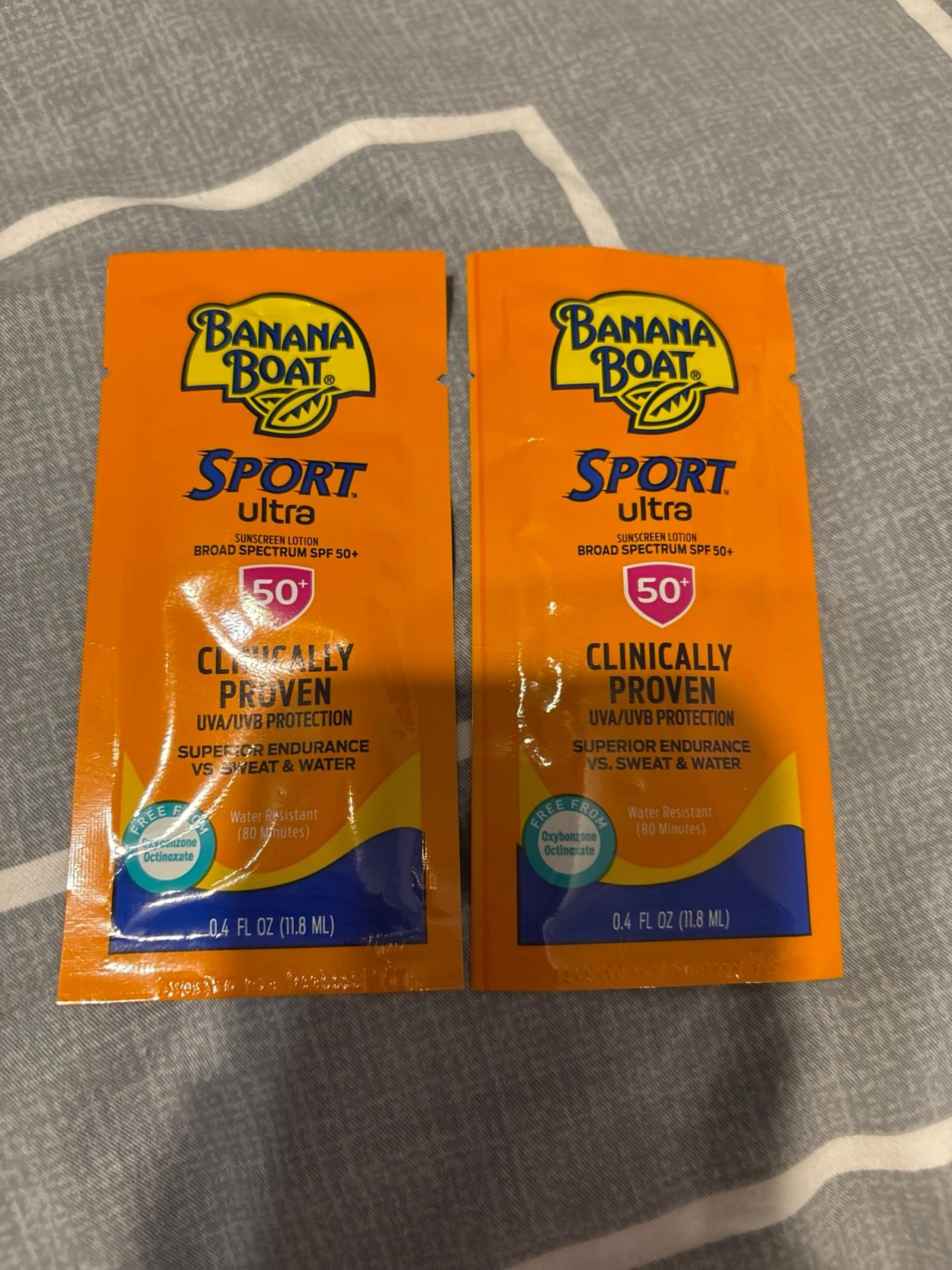 2 Count of Banana Boat Sport Ultra Sunscreen Lotion SPF 50+