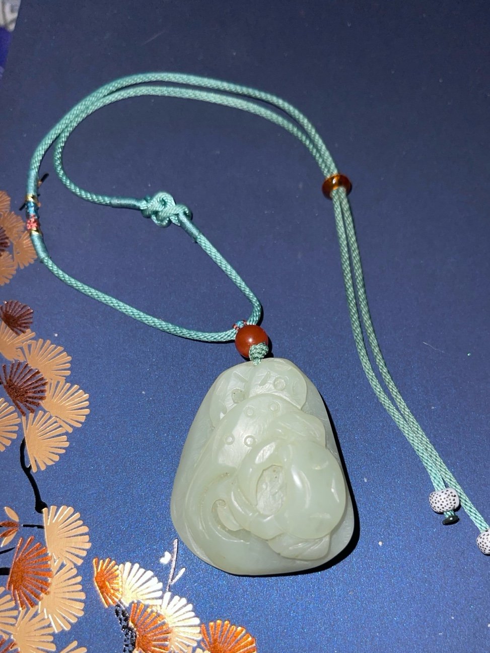 Certified genuine Hetian Jade Crab pendant 61.51 g