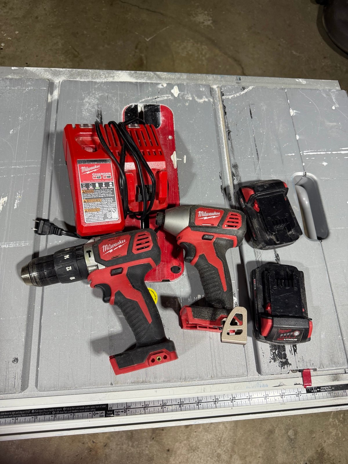 Milwaukee impact and hammer drill set