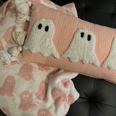 Ghost Pink Pillow and Blanket