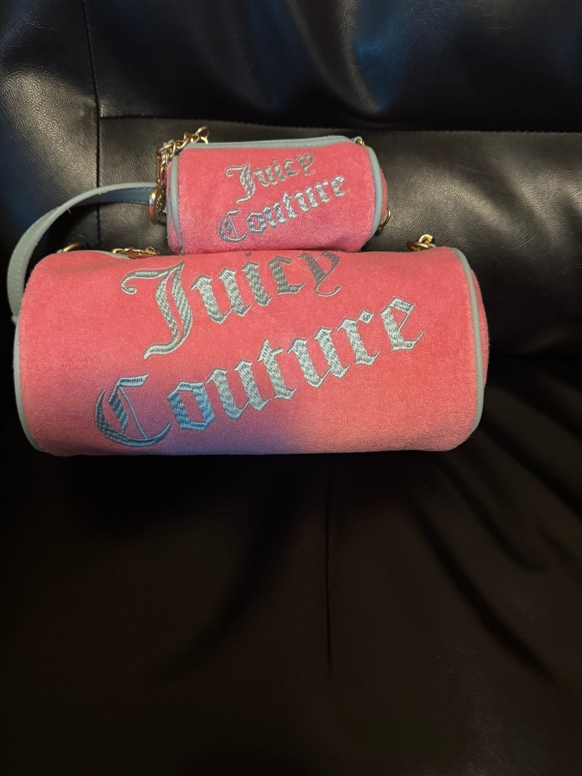 Juicy Couture Pink Lemonade/ Turquoise Barrel Bag
