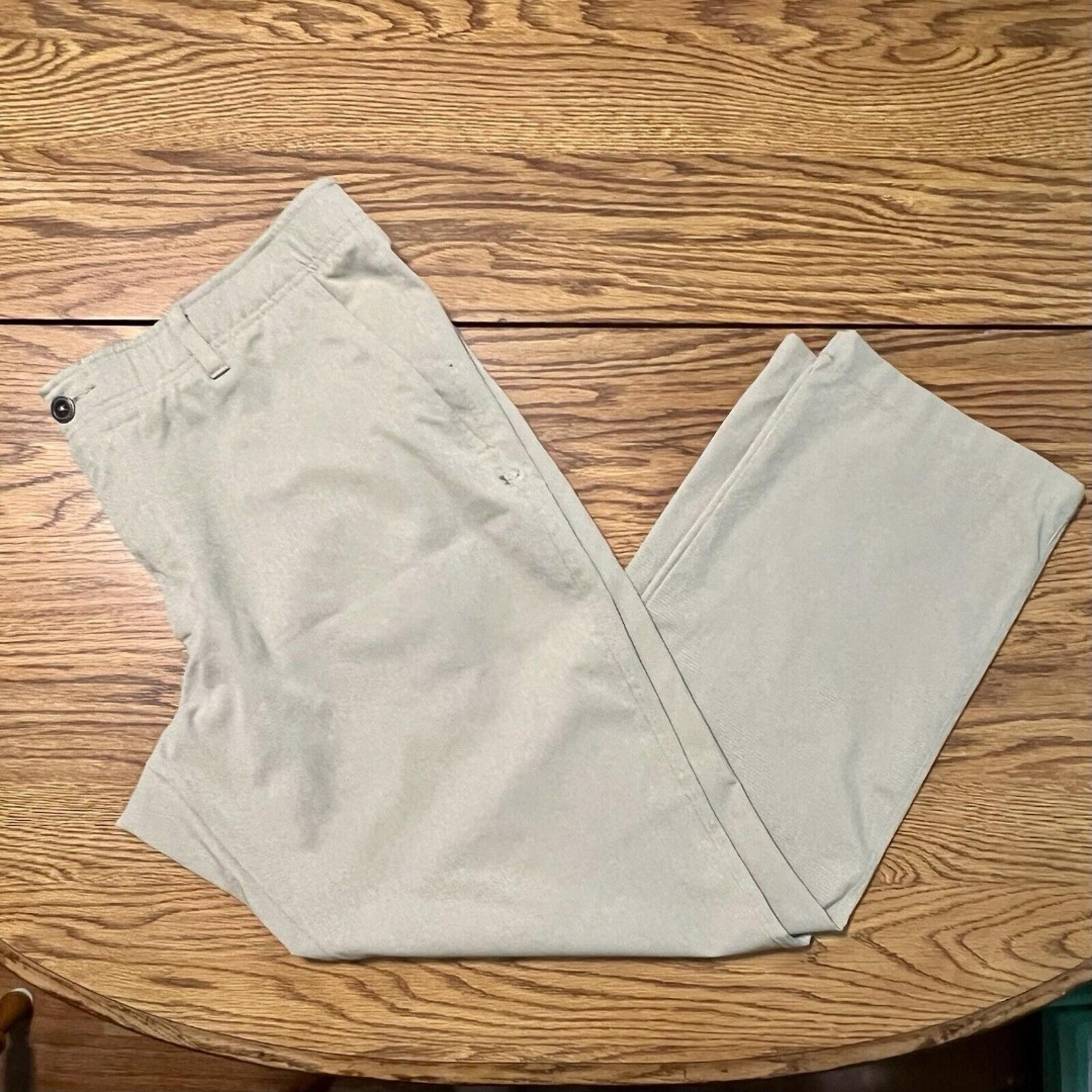 Under Armour Pants Men 40x30 Khaki Tan Golf Chino Flat Front Stretch Straight