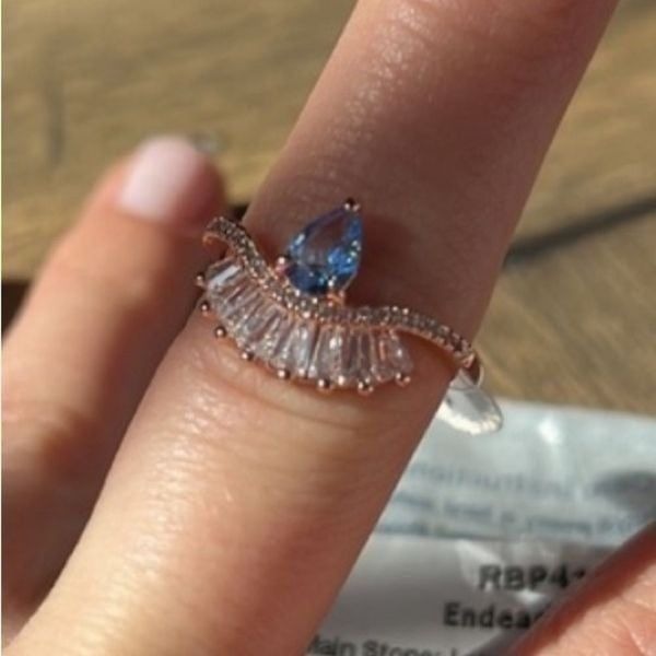 Endearing Love Topaz Rose Gold Plated Ring