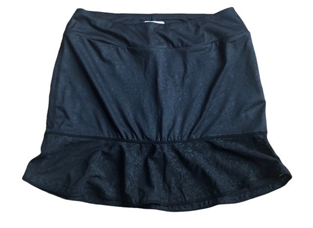 Chase 54 Black Speckled Tennis Skort Ruffle Sheer Hem Size M Summer Fun