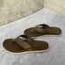 New OluKai Mens Nalukai Leather Flip Flop Sandal Size 8 Tan Tan Shoes