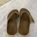 New OluKai Mens Nalukai Leather Flip Flop Sandal Size 8 Tan Tan Shoes