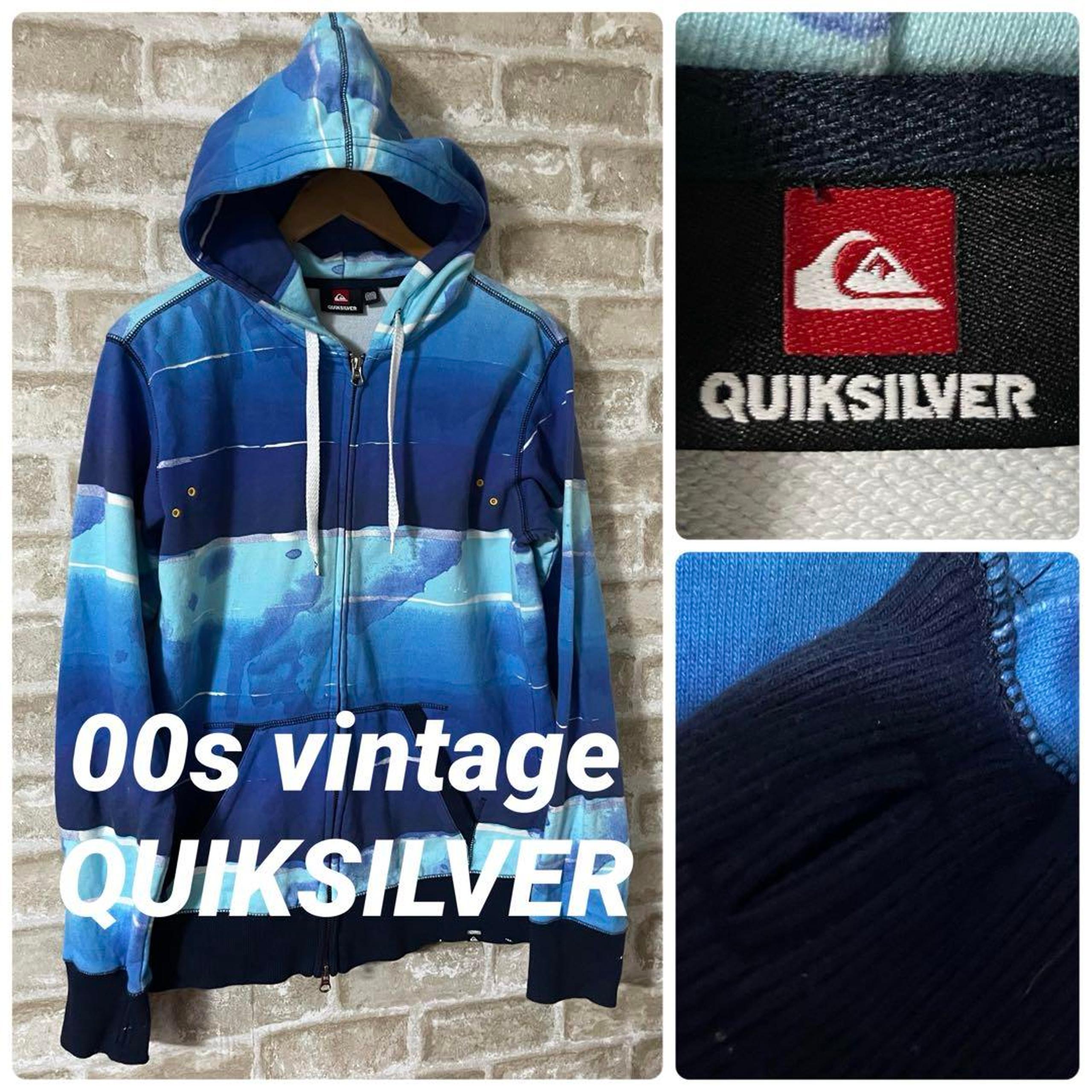 Vintage 00s QUIKSILVER Men's M Hoodie, Sea Print