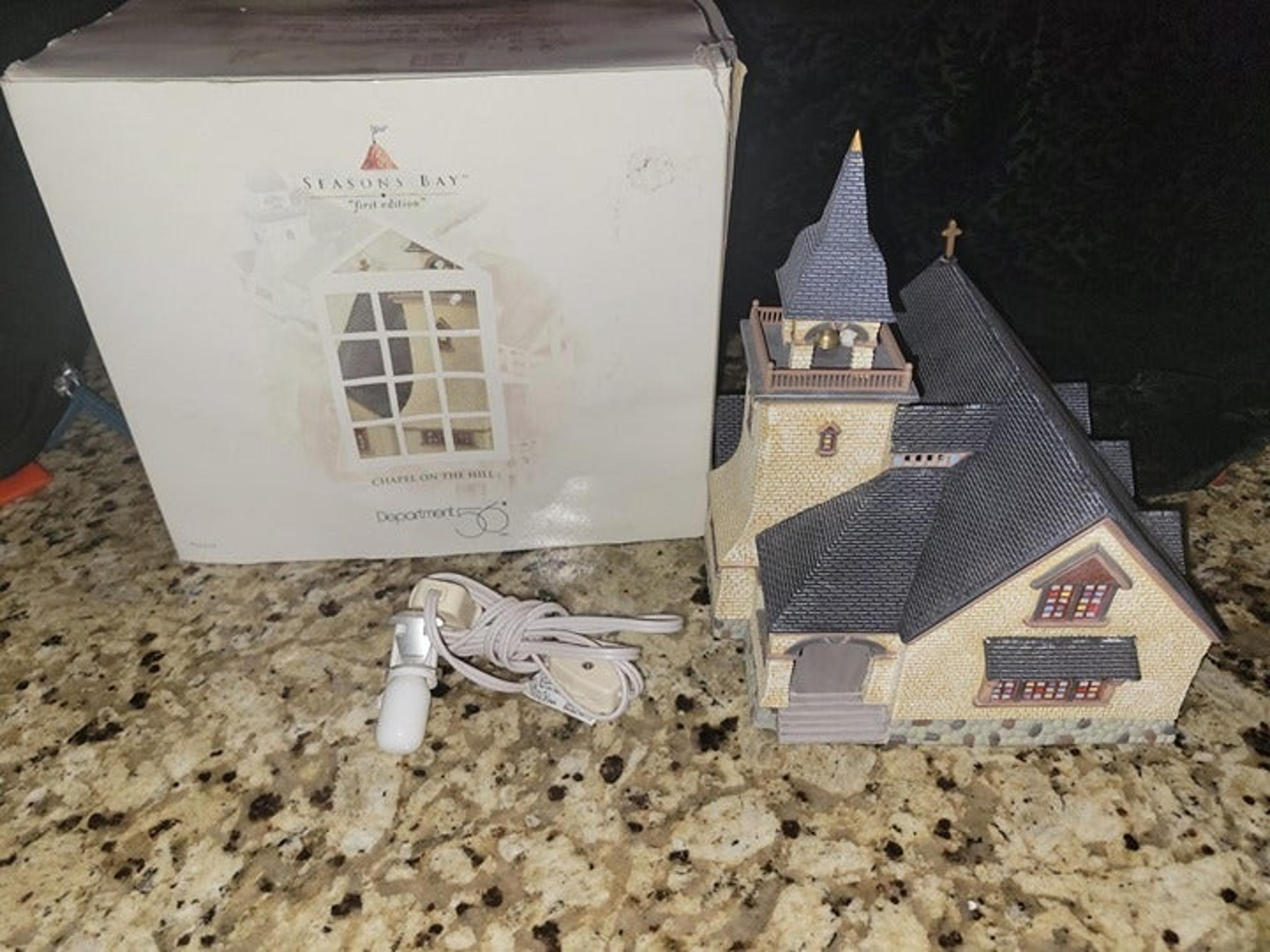 Department 56 Seasons Bay 1998 Chapel On The Hill #53302 Christmas Village