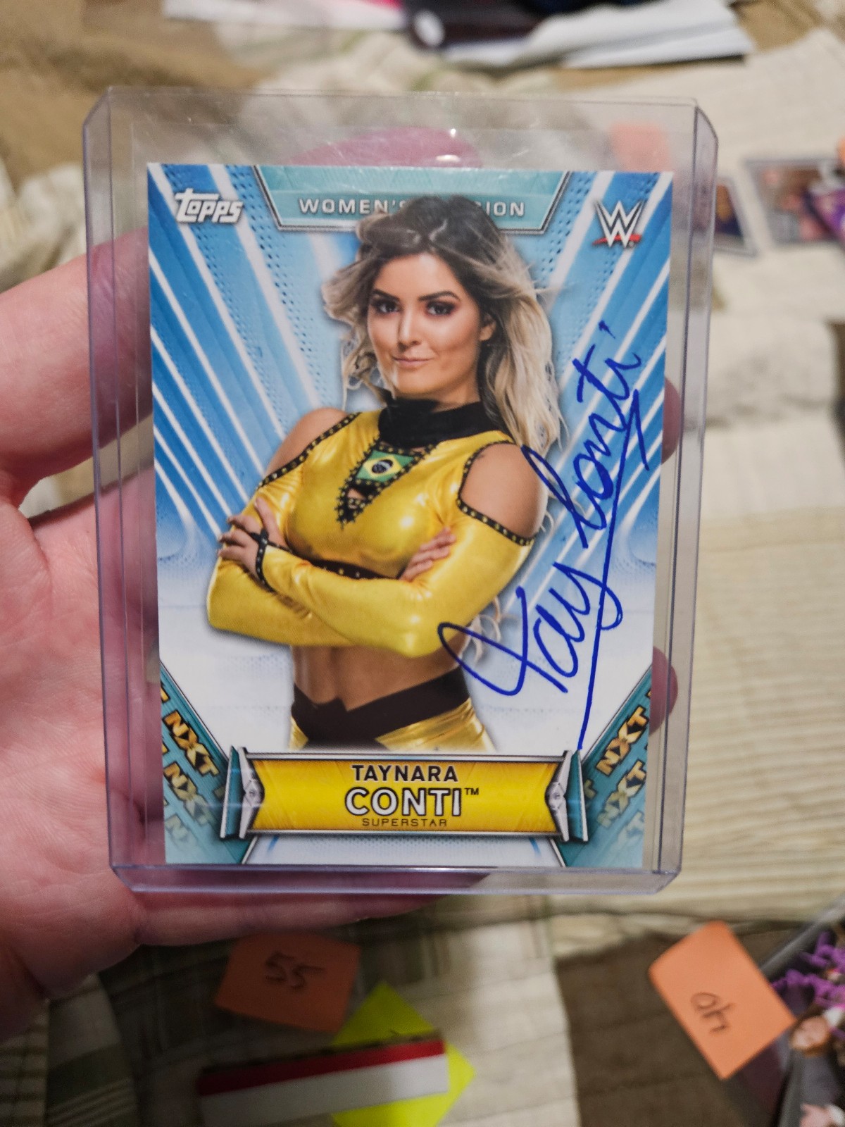 Tay conti signed wwe trading Card