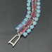 Vintage Unsigned Pave Topaz & Amethyst Rhinestones 7” Bracelet 18g.