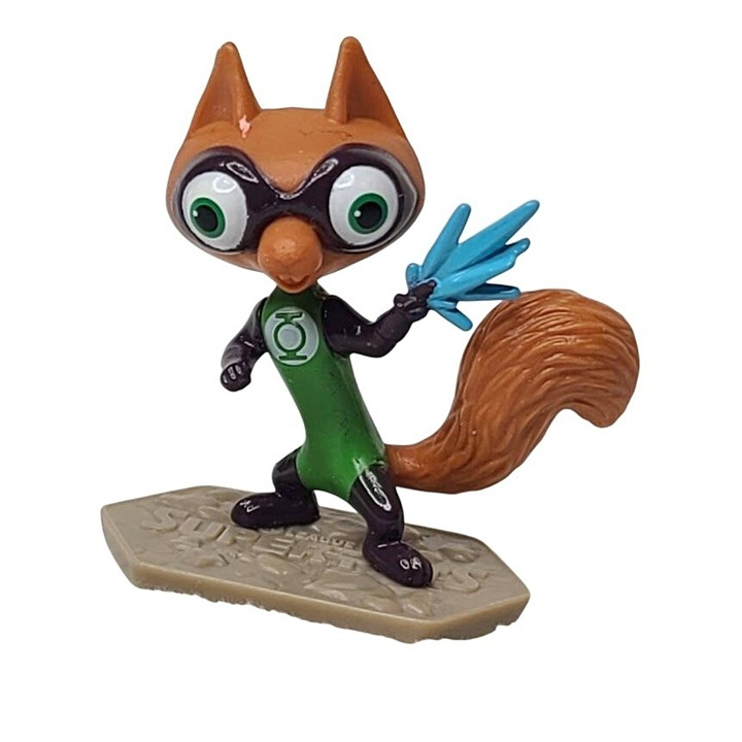 2022 Chip The Squirrel Green Lantern DC League Of Super Pets Mini Figure - Mattel