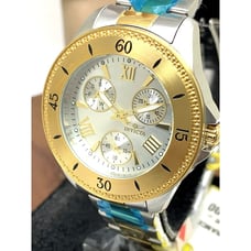 Invicta Women's Watch 21685 Angel Quartz Silver Dial Two Tone Stainless Steel