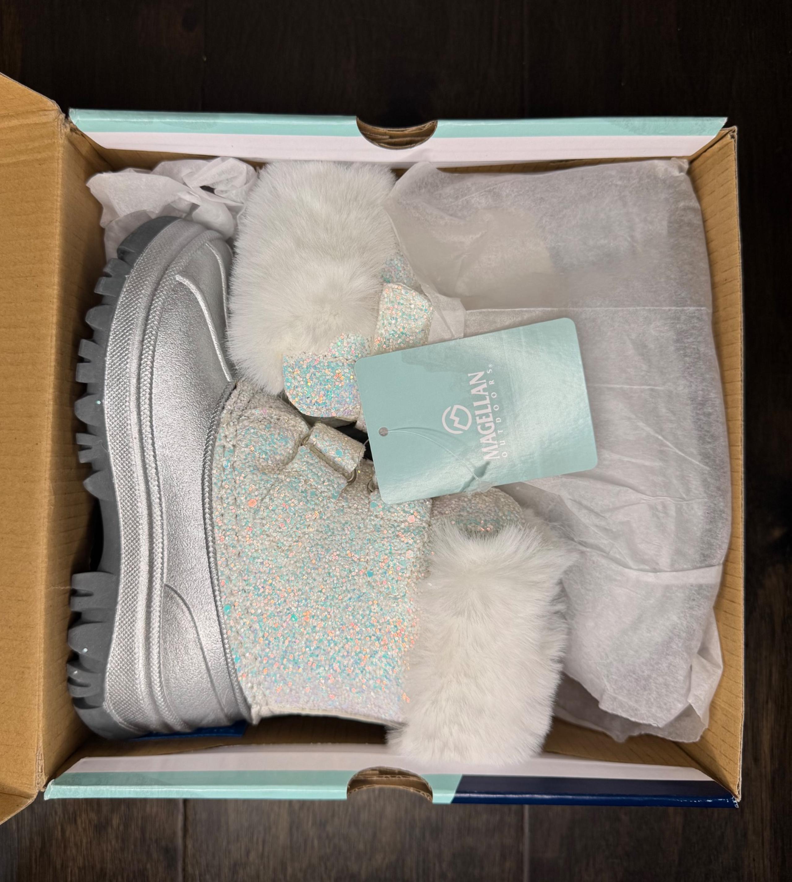 Toddler Glitter Faux Fur Snow Boots