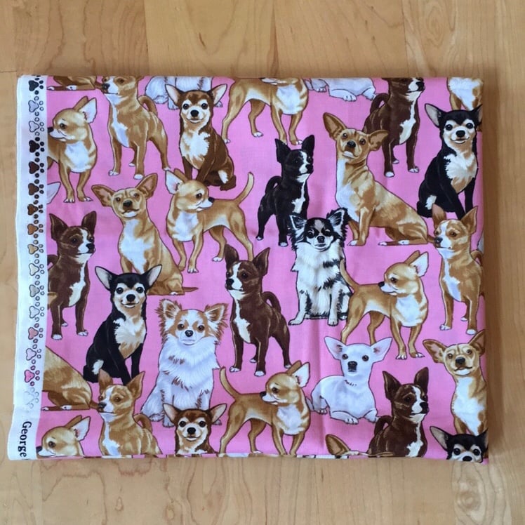 Chihuahua Print Quilting Fabric