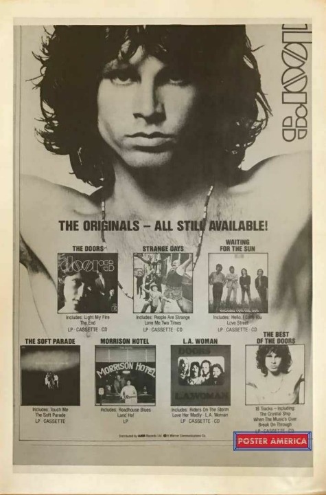 Jim Morrison Vintage 90’s 23 X 35 Poster